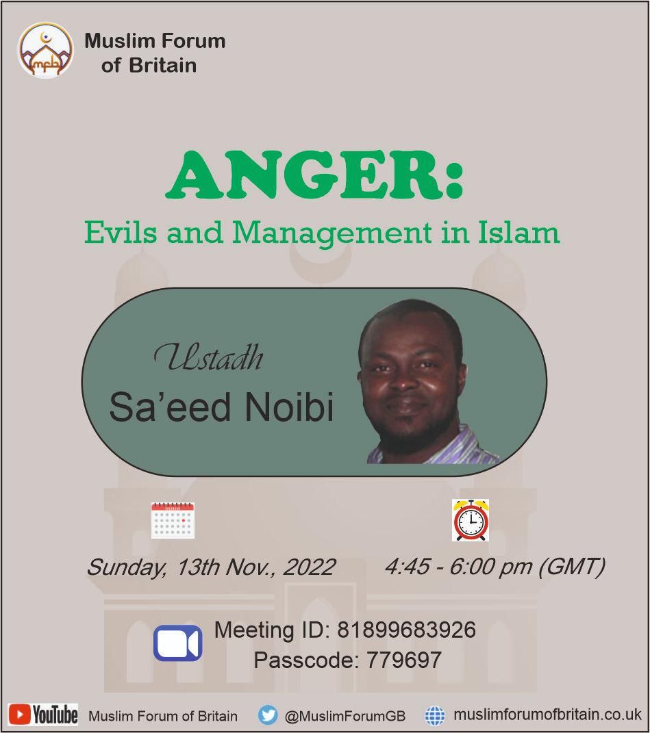 Anger: Evils and Management In ISlam.