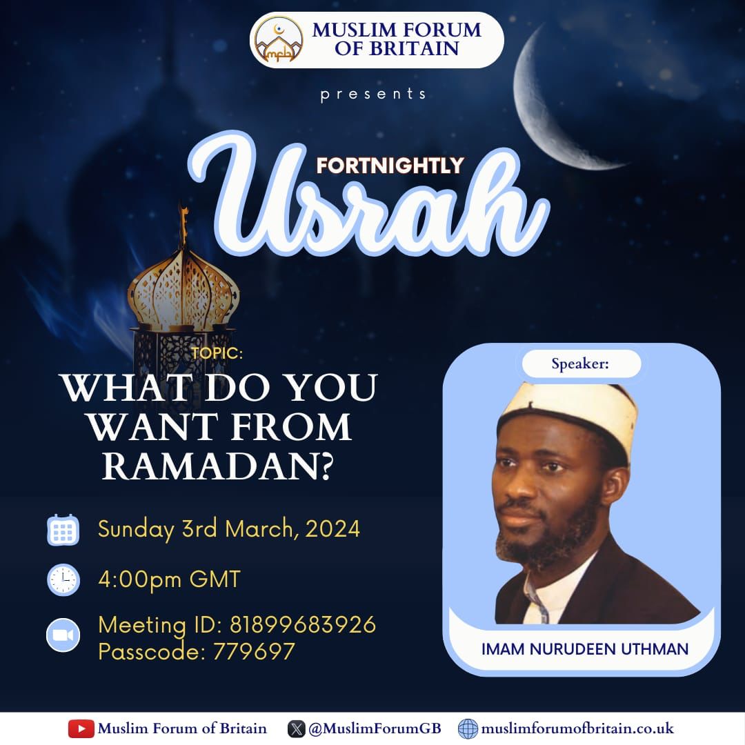Fortnightly Usrah – What do you want from Ramadan