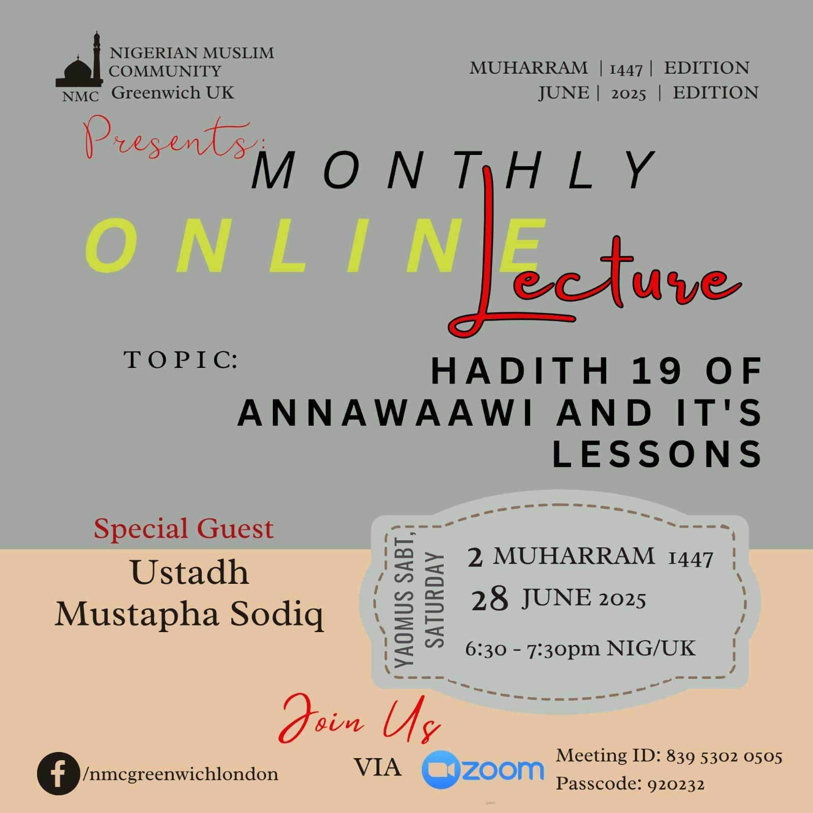 Hadith 19 of Annawaawi and its Lessons